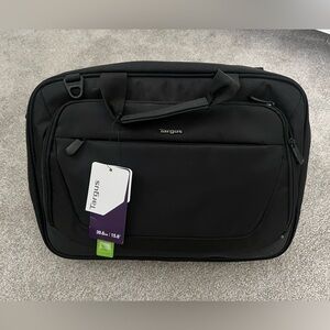 Targus CityLite Laptop Briefcase, Black Polyester with Soft Strap and cords